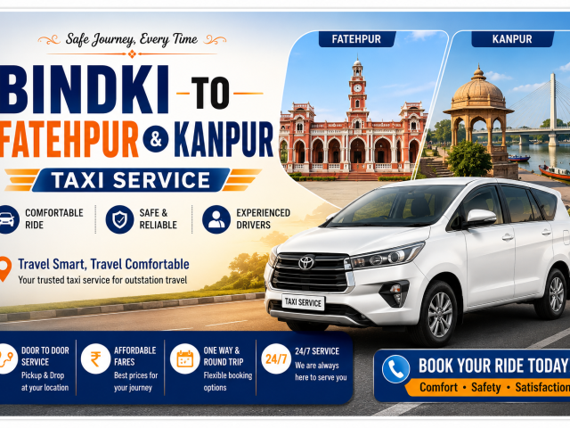 Bindki to Fatehpur & Kanpur Taxi Service