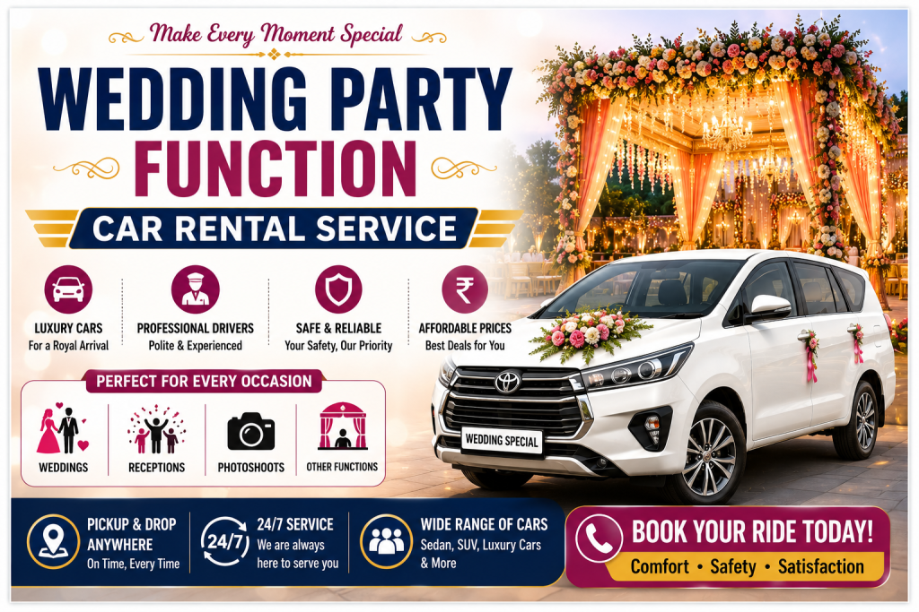 Wedding Party Function Car Rental Service